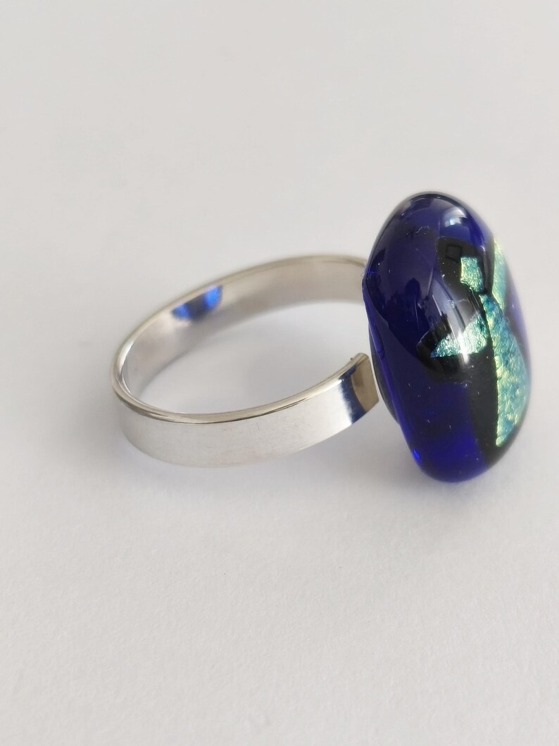 Sterling Silver Ring With Murano Glass Angel image 2