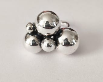 Georg Jensen Moonlight Grapes Sterling Silver ring Size 53/ 6,5