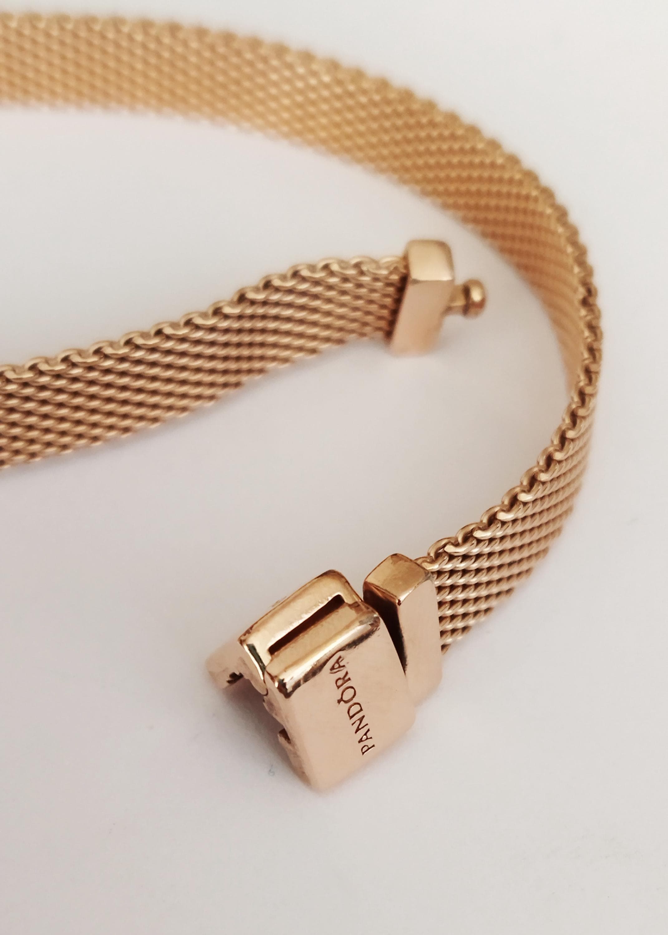 Pandora Reflexions™ Mesh Bracelet 14k Rose Gold Plating Pandora Reflexions Mesh Bracelets | Charm Bracelets | Pandora US main image 4