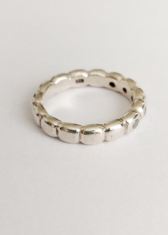 Authentic Pandora Sterling Silver Ice Stackable R… - image 2