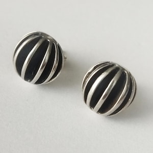 Vintage Jens Aagaard Sterling SIlver Stud Earrings, Denmark, Jewelry