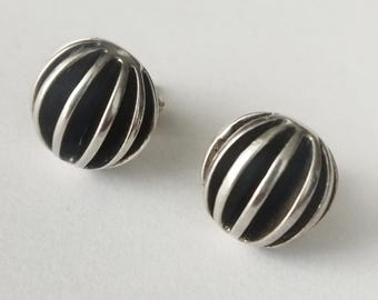 Vintage Jens Aagaard Sterling SIlver Stud Earrings, Denmark, Jewelry