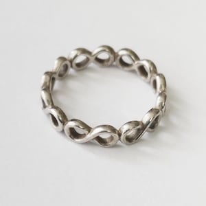 Authentic Pandora Ale 925 Sterling Silver Infinity Ring Size 54 / 6,8