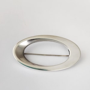 Hans Hansen, Denmark 1960s. Vintage Sterling Silver Elipse Brooch