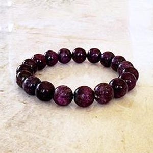 Purple Stichtite Bracelet - 10mm Handcrafted Rare