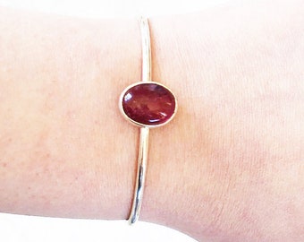 Pink Rubellite Bracelet - 16mm Sterling Silver Handcrafted