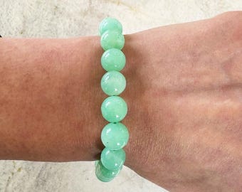 Australisches Chrysopras Armband - 10 mm Handgefertigt