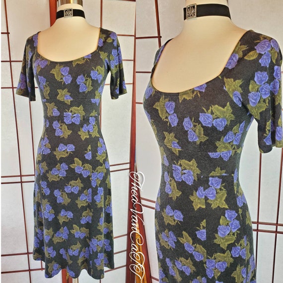 BETSEY JOHNSON - Vintage 1990s Roses Slip On Midi