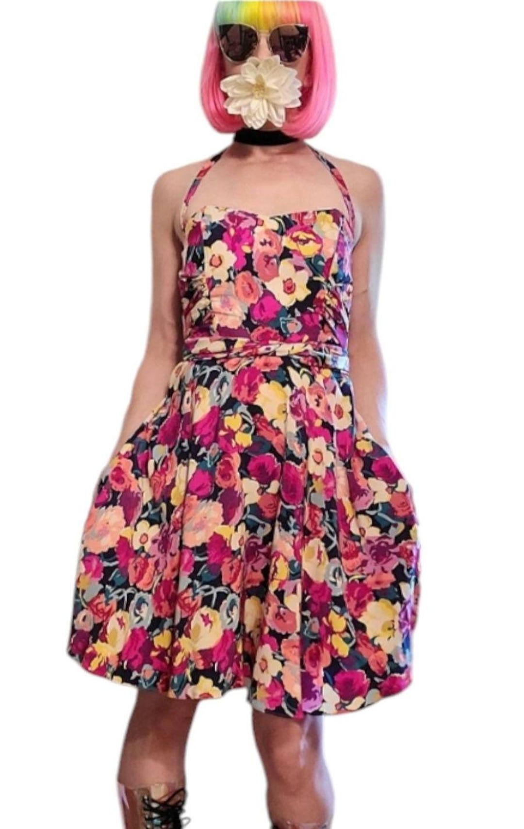 Betsey Johnson Vintage Y2k 2000s Wildflowers Floral Silk Fit