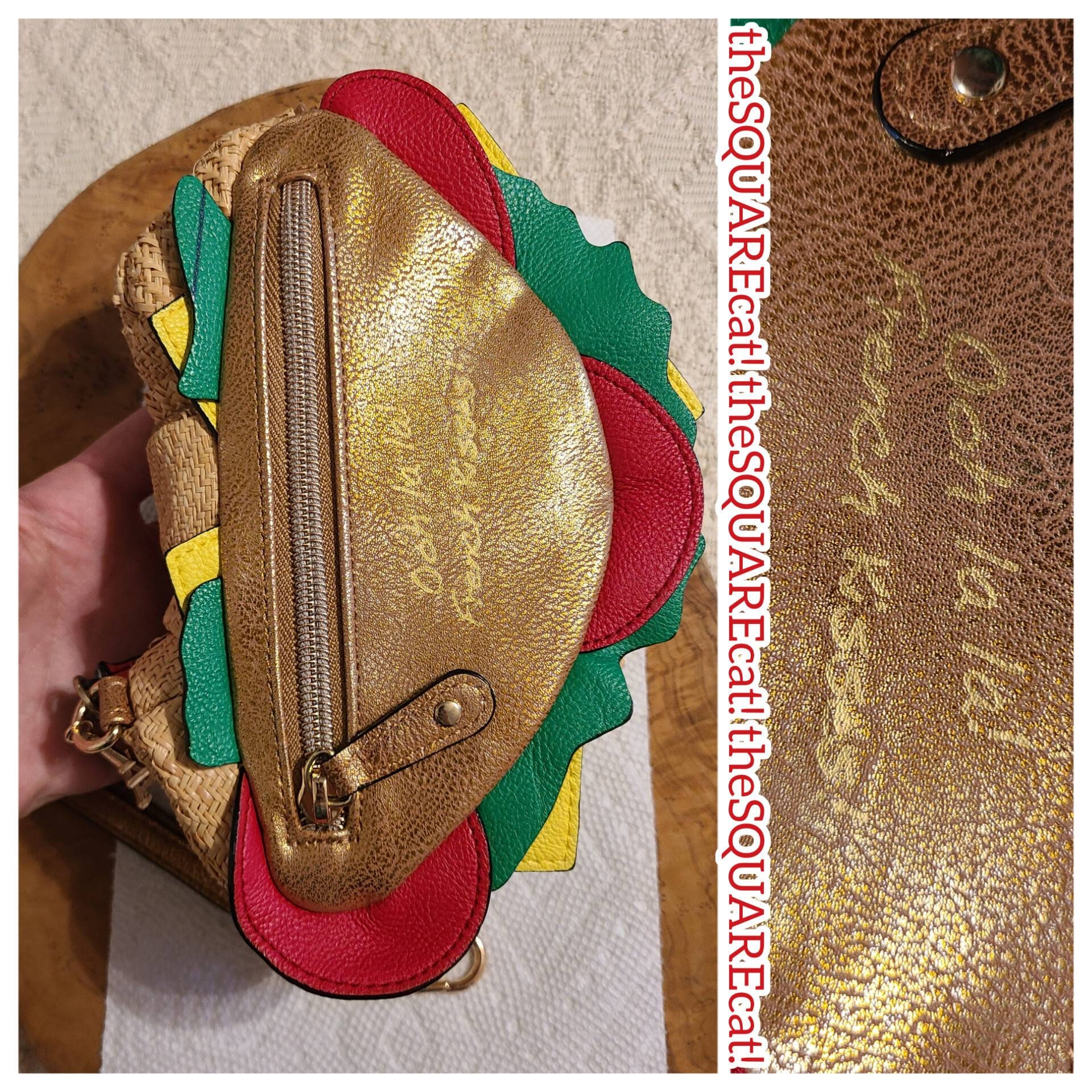 Cafe Betsey Johnson Croissant Sandwich With Lettuce Cheese Tomatoes Paris Eiffel Tower Charm France French Flag Kitsch Wristlet Clutch Bag Etsy