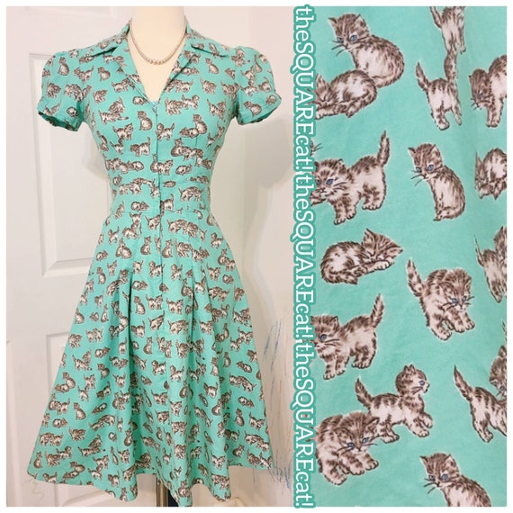 Bernie Dexter KITTENS Kitty Cat Print Vintage Pin up Retro 2