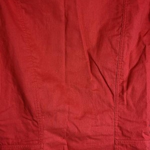 1980s Betsey Johnson Leg O Mutton Sleeves zip up punk label peplum rocker jacket rare red size small image 9