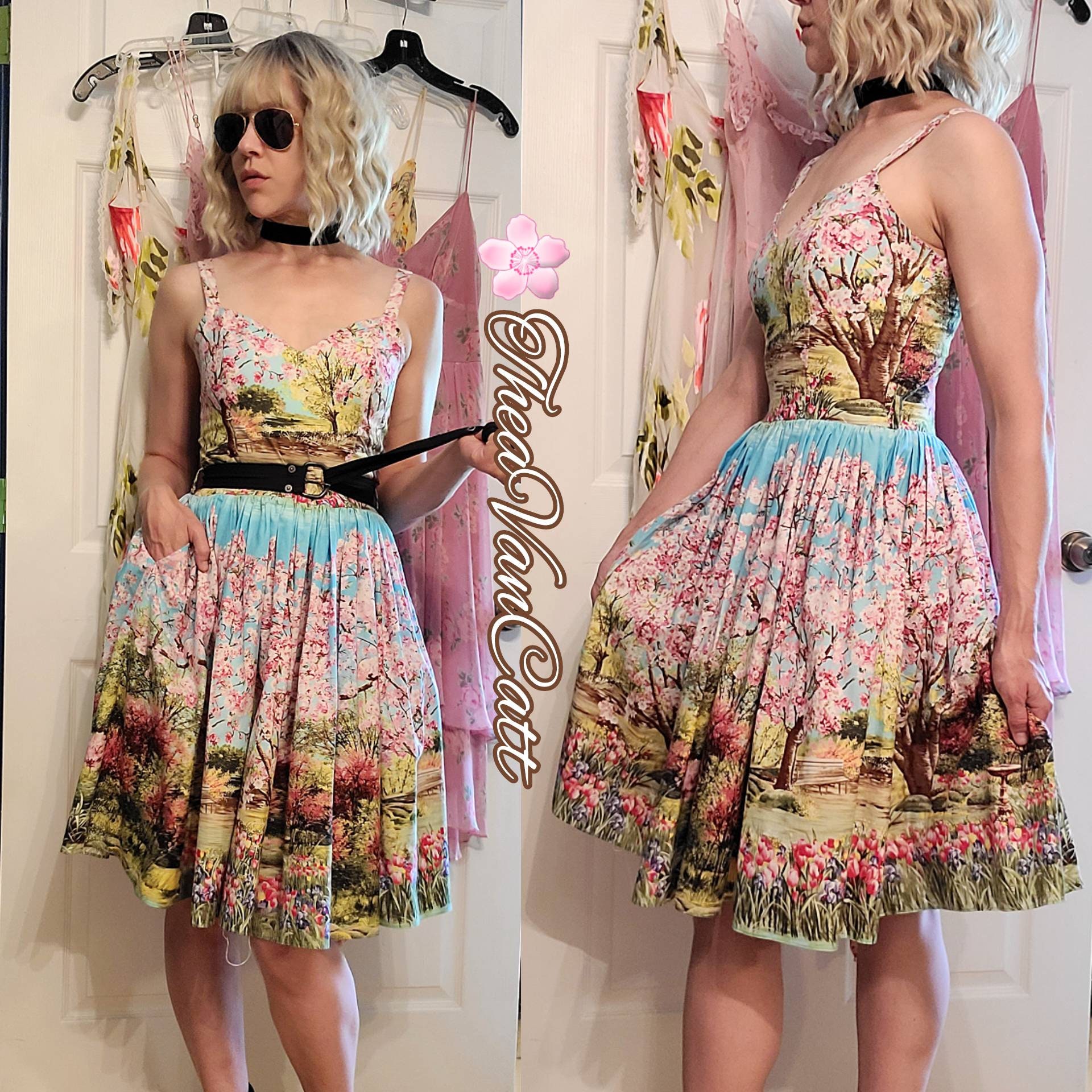 Bernie Dexter Vintage Pinup Retro Cherry Tree Spring Blossoms
