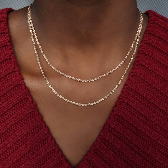 Mens 2mm deals gold chain