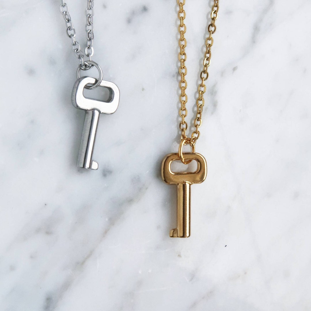 Key Necklace Matching Lock and Key Necklace Friendship - Etsy