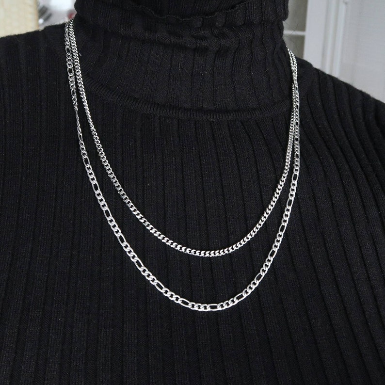 Mens layered chain set Clearance