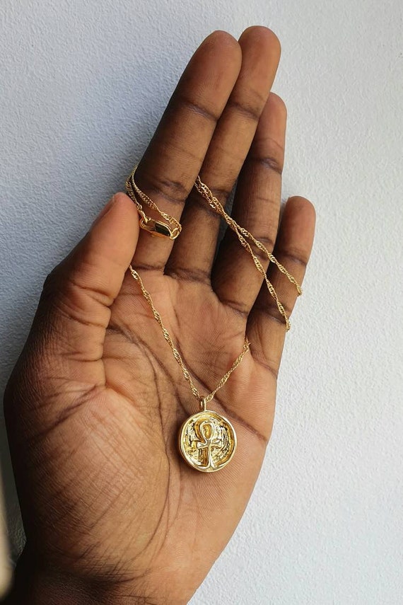 Egyptian Gold Ankh Necklace Gold Ankh 