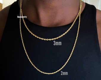 18k Gold Rope Chain Rope Chain Gold 