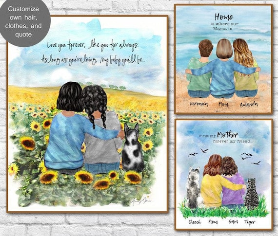 Personalized Mother And Daughters Canvas - Personal House