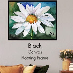 Floating frame Add-on for Canvas Artwork, Black, White, Dark Brown, or Light Brown