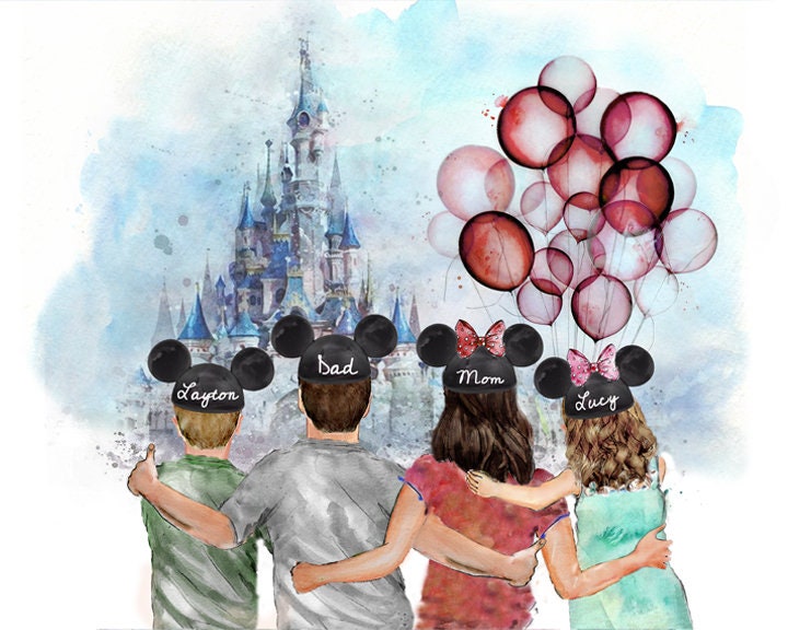Personalized Watercolor Disney Castle Girl Trip Matching Princess Tumbler -  Jolly Family Gifts