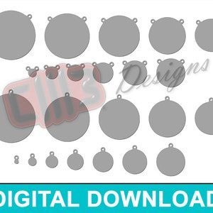 AR500 Komplettes Rundenziel Gong-Sammelset, insgesamt 23 Ziele - DXF-Datei - Digitaler Download