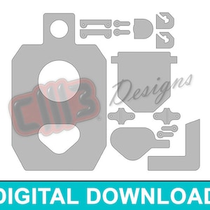 IDPA AR500 Shooting Range Reactive Silhouette Targets - DXF files - Reactive Paddles V3 - Digital download