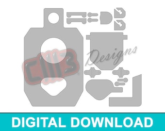 Objetivos de silueta reactiva para tiro con arco IDPA AR500 - Archivos DXF - Paletas reactivas V3 - Descarga digital
