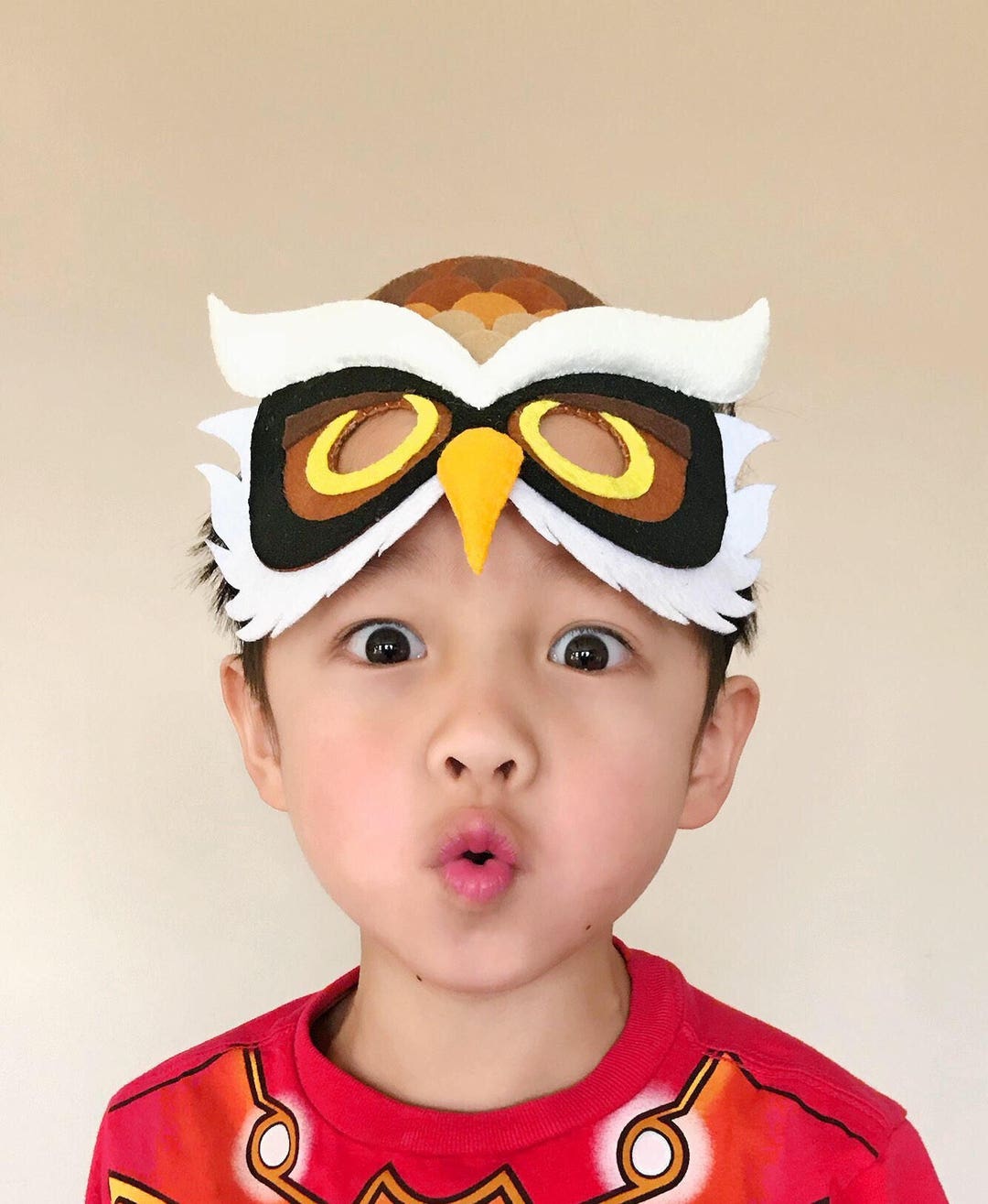 Owl Mask Animal Mask Bird Mask Children Owl Costume Adult Etsy