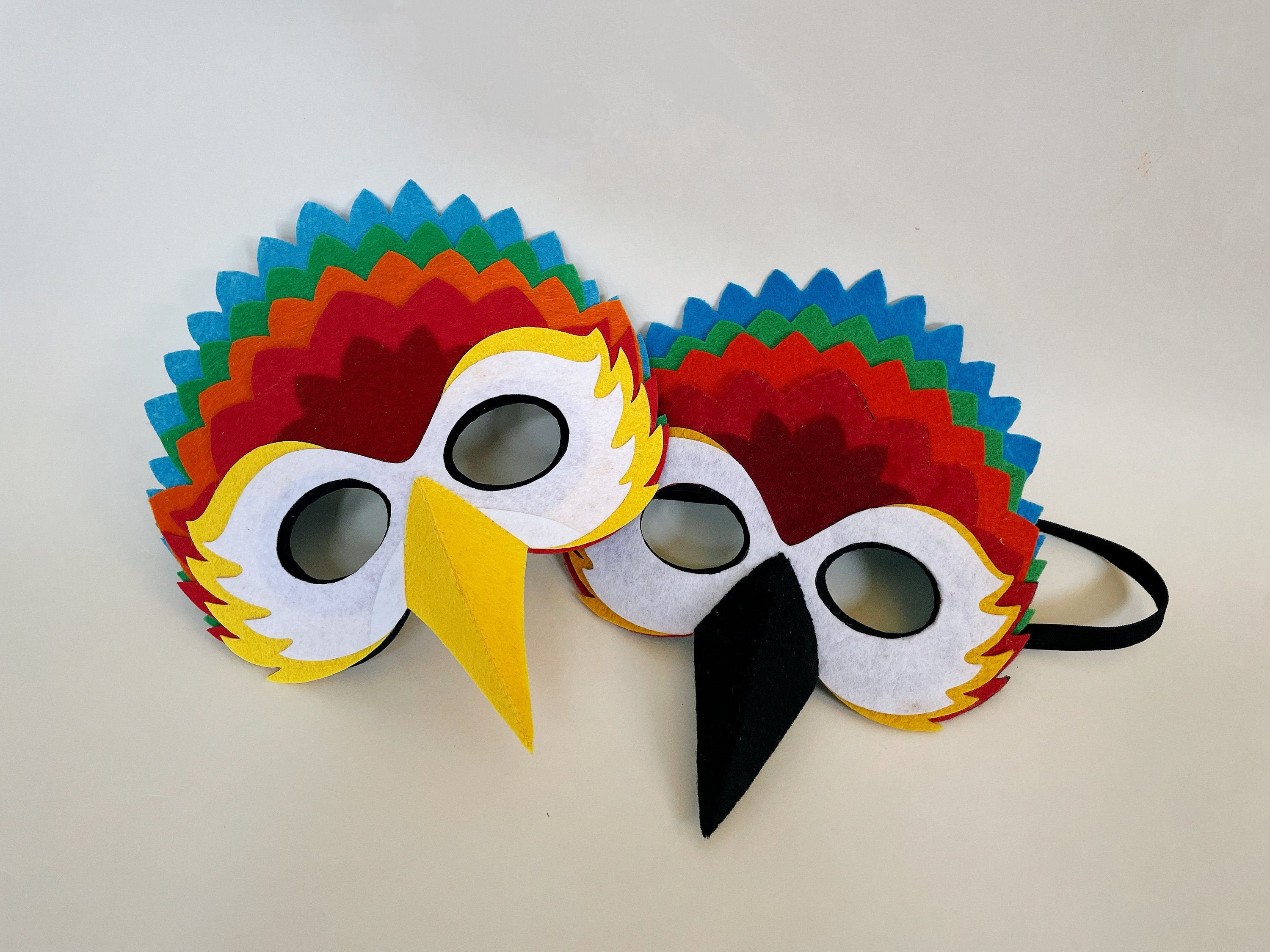 Parrot Mask Animal Mask Colorful Bird Mask - Etsy