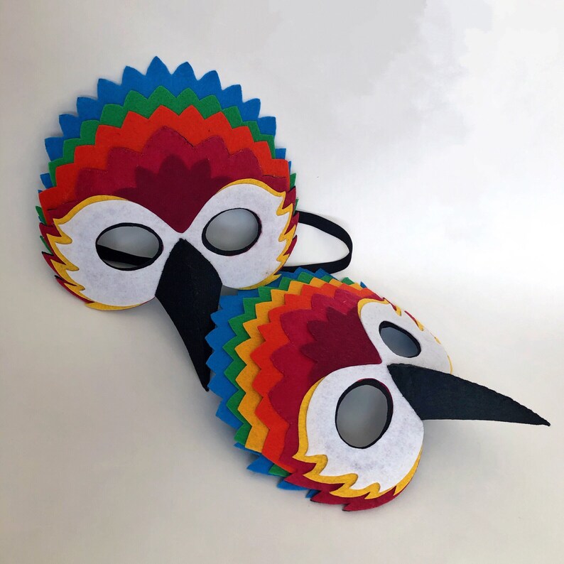Parrot Mask Animal Mask Colorful Bird Mask | Etsy