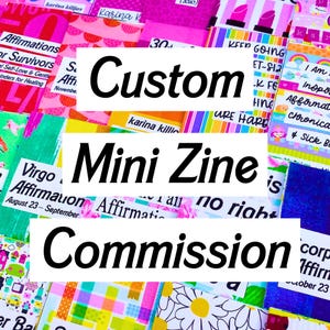 Custom mini zine commission: personalized mini zine on a topic, theme, or interest of your choice | perfect gift for loved ones