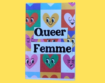 queer femme zine | a colorful mini zine about queer femme as a political identity, community care, & femmeship