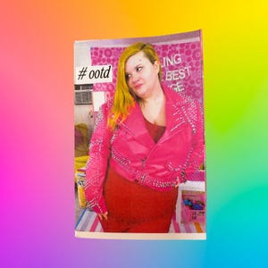 outfit of the day mini zine | a photography mini zine of my cute, pink, plus-size ootd and selfies | queer femme fashion and style