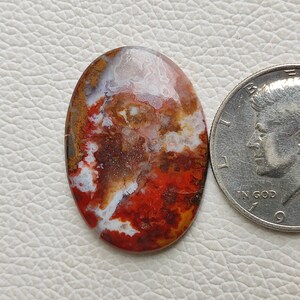 50ct Natural multi color moroccan seam agate cabochon 39X27X5 MM oval shape designer seam agate healing mineral gemstone for jewelry R11696