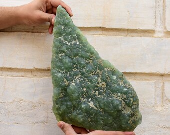 天然のユニークなデザイナープレナイト標本原石 癒しの鉱物 装飾石