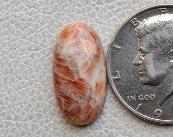 20ct Natural golden fire sunstone flatback cabochon designer sparkling sunstone healing stone smooth polished gemstone for jewelry R13349