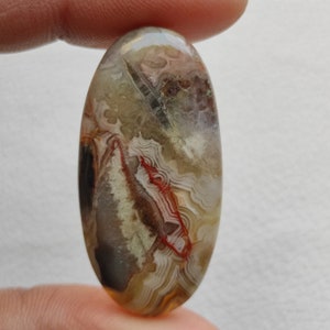 Crazy Lace Agate Cabochon 45 Carat 41X20X5 MM Oval Shape Natural Mix Colour Crazy Lace Agate Cabochon Crazy Lace Agate Loose Gemstone R12770