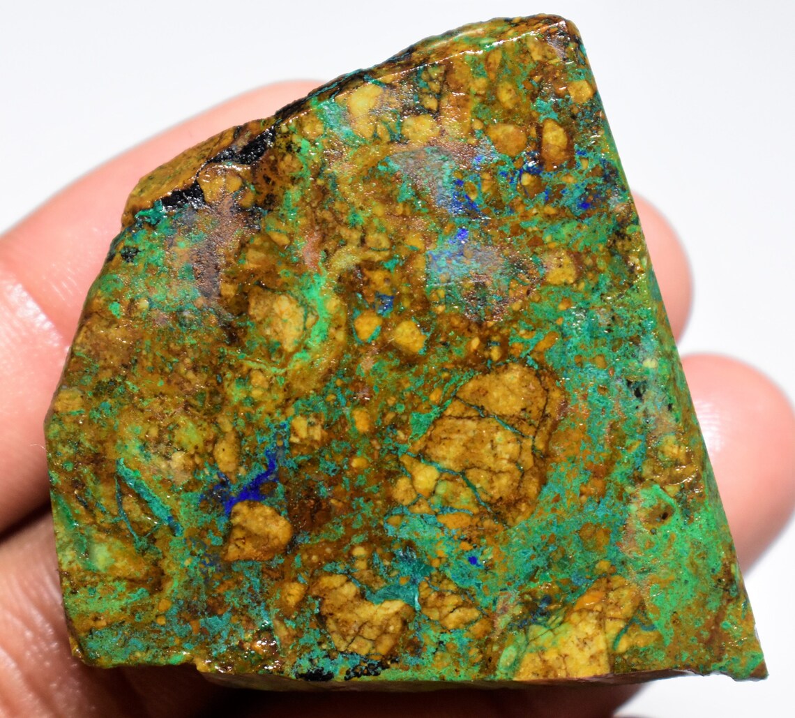 Raw Azurite Slice Rock Crystal Azurite Slab Big Size | Etsy