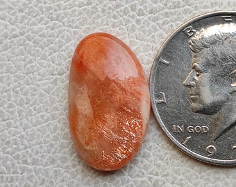 20ct Natural golden fire sunstone flatback cabochon designer sparkling sunstone healing stone smooth polished gemstone for jewelry R13353