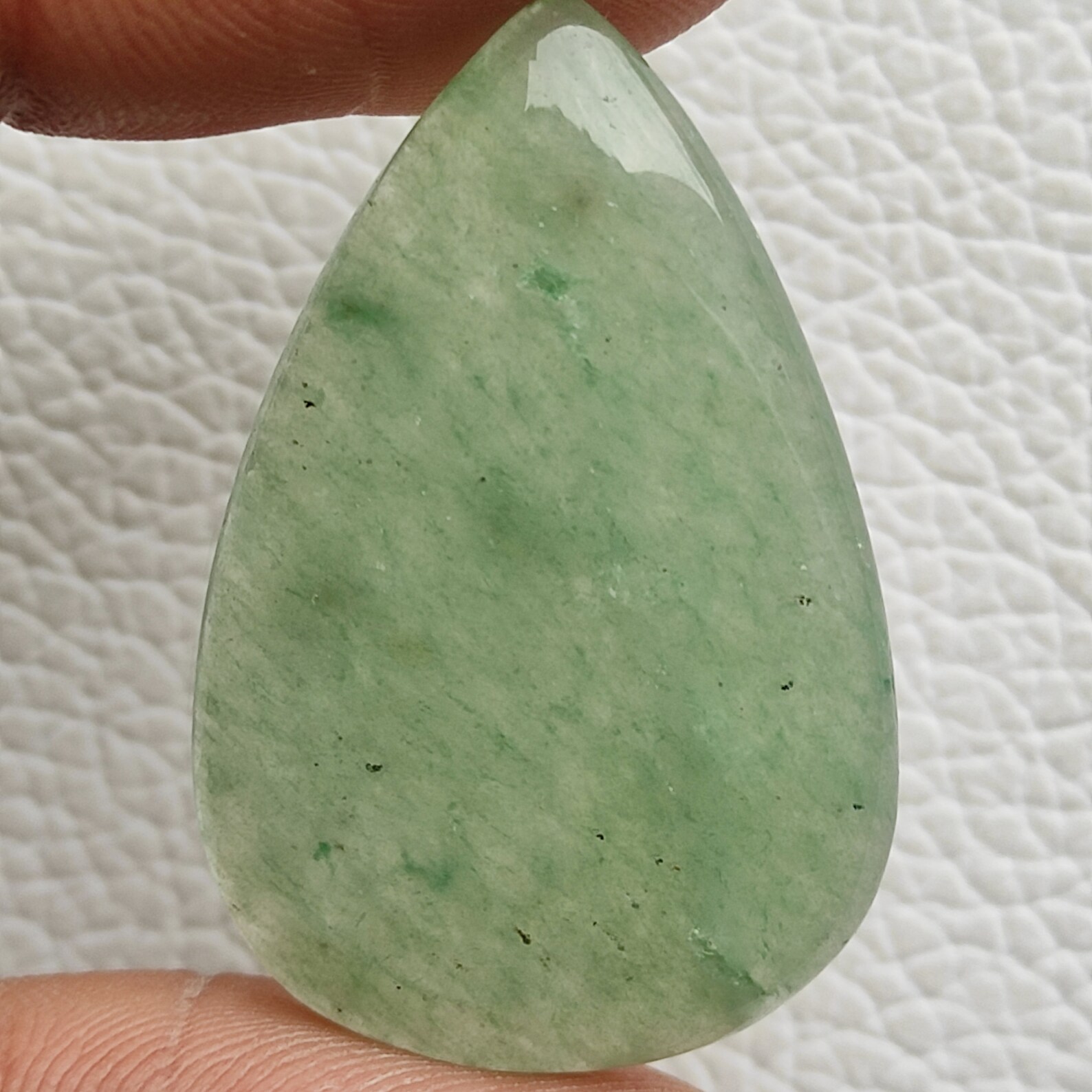 Green Jade Cabochon 35 Carat 35X23X5 MM Pear Shape Natural | Etsy