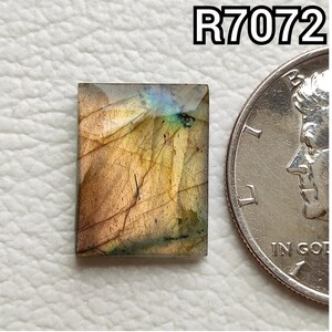 Natural Golden Flashy Labradorite Cabochon Rectangle Shape Semi Precious Stone Multi Fire Labradorite Loose Gemstone For Jewelry R7071-R7074