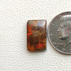20ct Natural multi color moroccan seam agate flatback cabochon rectangle shape rare seam agate healing mineral gemstone for jewelry R12945