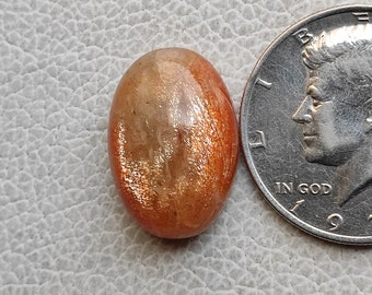 35ct Natural golden fire sunstone flatback cabochon designer sparkling sunstone healing stone smooth polished gemstone for jewelry R13355