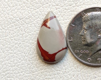 Noreena Jasper Cabochon 27X16X5 MM Forma de pera Marrón rojizo natural Noreena Jasper Cabochon Piedra preciosa suelta para colgante R13014