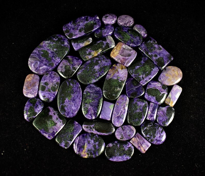 1540ct Rare Wholesale Lot chatoyant Charoite cabochon Mix 37pc gemstone lot russian charoite designer purple Charolite cabs for jewelry 900