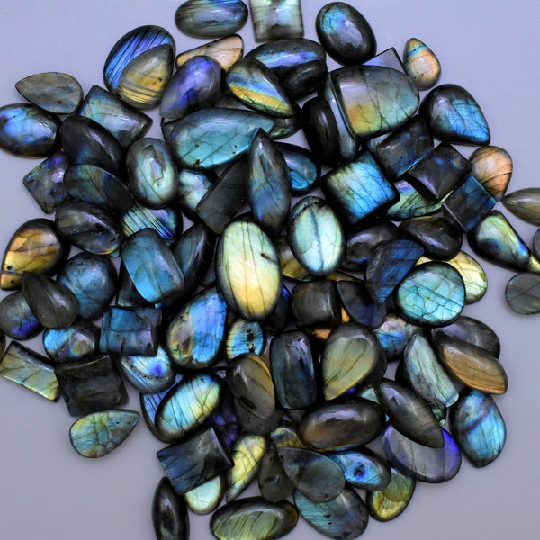 COMMERCIO ALL'INGROSSO Labradorite Cabochon Mix Lotto Multi Fuoco Pietre preziose sciolte per il confezionamento di fili di gioielli Pietre preziose curative Prezzi economici V43