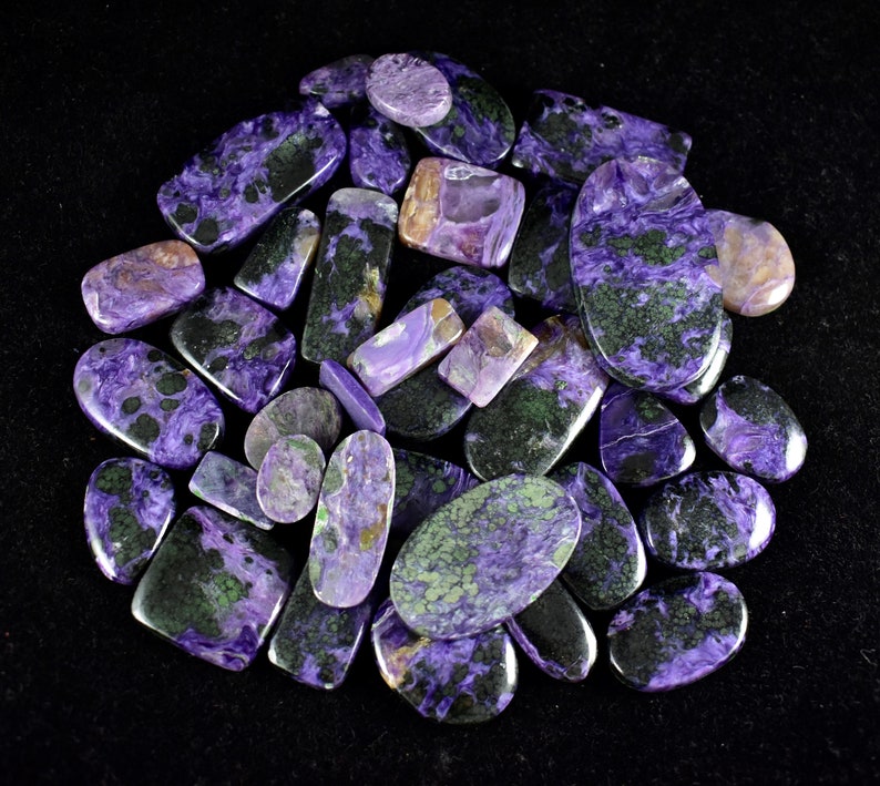 1540ct Rare Wholesale Lot chatoyant Charoite cabochon Mix 37pc gemstone lot russian charoite designer purple Charolite cabs for jewelry 900