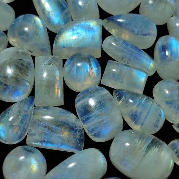 AAA 品質 500 カラット 28-32 個 派手なブルー ムーンストーン