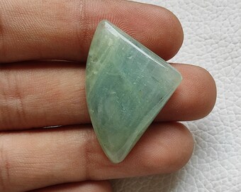 35ct Natural green aquamarine cabochon fancy shape designer aquamarine healing mineral stone smooth polished gemstone for jewelry R13581